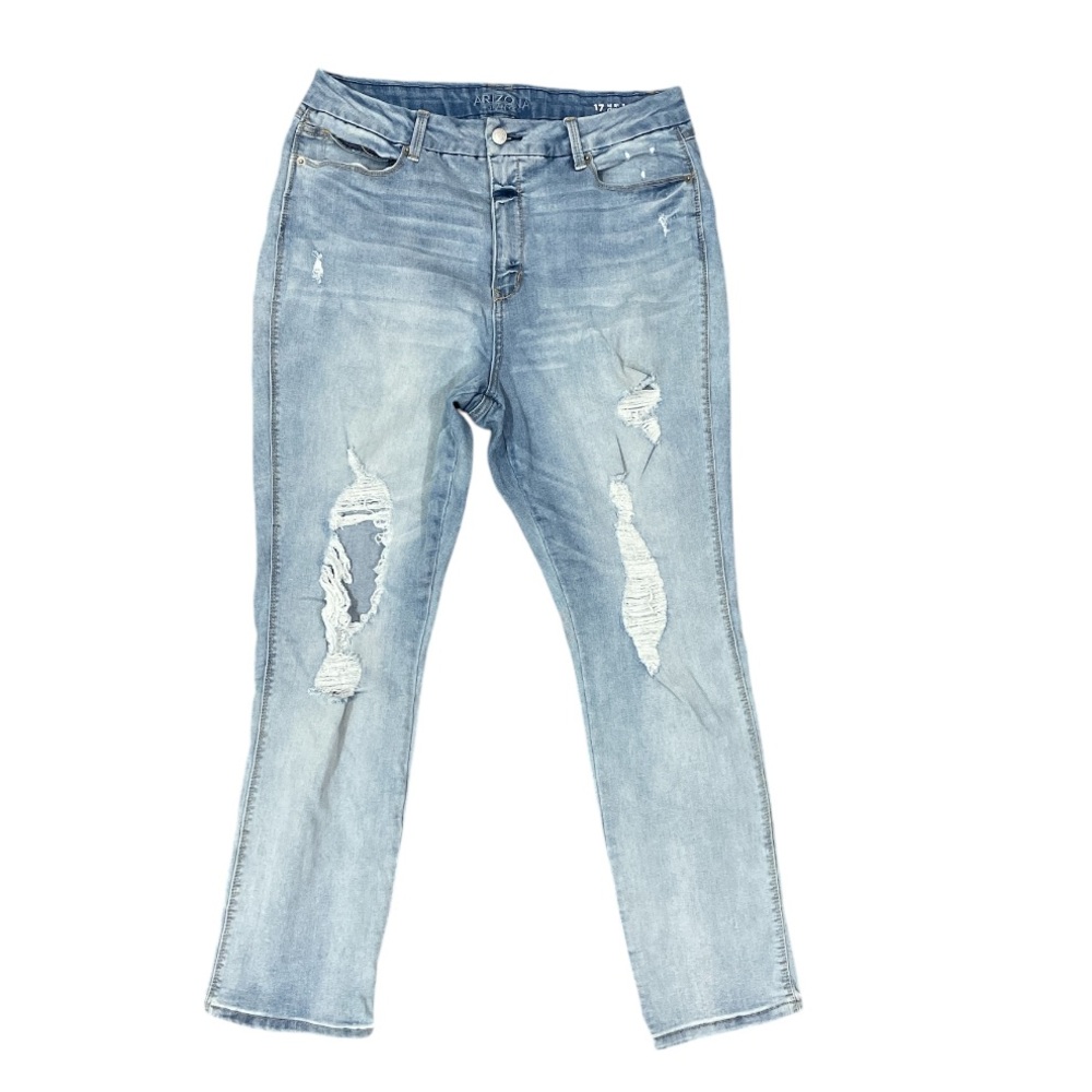Arizona Curvy Jeans High Rise Ripped Distressed Jeans size 17